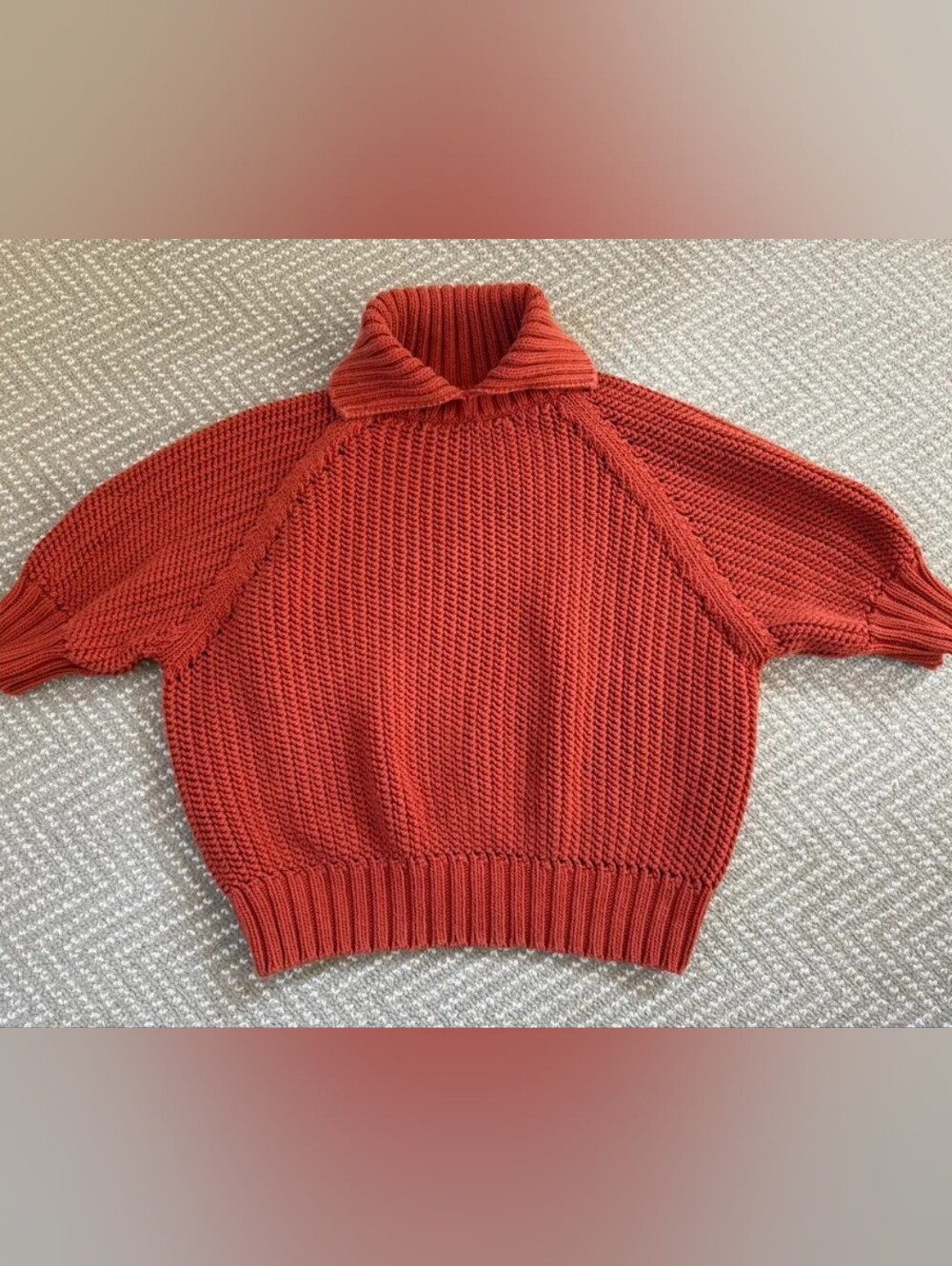 Misha & Puff Sweater Red Cowl Neck XS/S